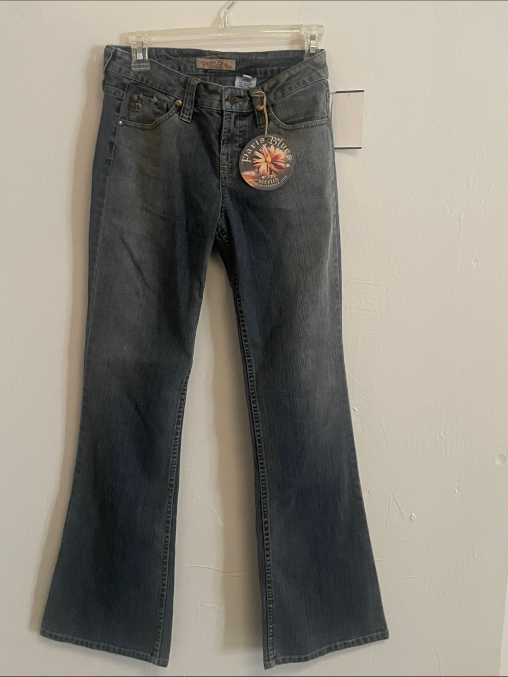 Paris Blues Women's Washed Blue Flare Jeans